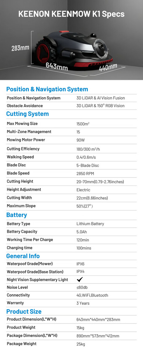 Keenmow K1 的特点
