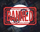 带有禁用印章的 Steam 徽标和游戏（图片来源：Steam，有编辑）。