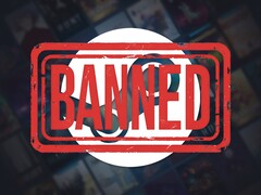 带有禁用印章的 Steam 徽标和游戏（图片来源：Steam，有编辑）。