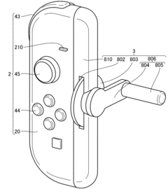任天堂最近公开的一项专利为 Swtich2 Joy-Con 增加了曲柄功能和某种机械滚轮（图片来源：任天堂/WIPO）