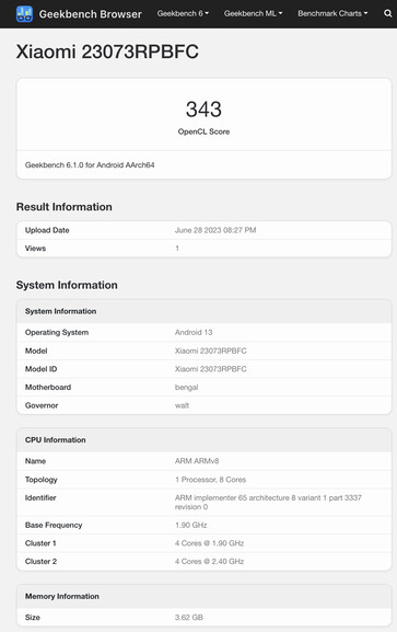 (图片来源：Geekbench)