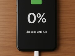 装饰图片。插上电源的智能手机（图片来源：人工智能生成的图像）