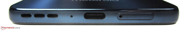 底部：扬声器、麦克风、USB-C 2.0、SIM卡插槽