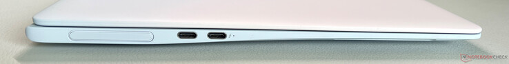 左侧网络摄像头、USB-C 3.2 Gen.2（10 Gbps、DisplayPort-ALT 模式、电力传输）、USB-C 4.0 w/ Thunderbolt 4（40 Gbps、DisplayPort-ALT 模式、电力传输）