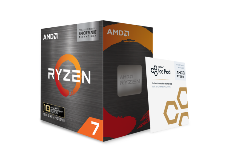 AMD Ryzen 7 5800X3D 配备了 CPU 附带的散热垫。