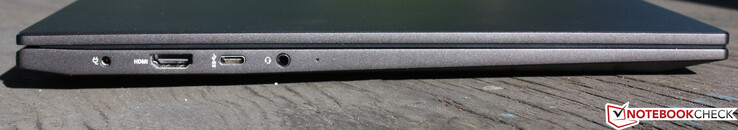 充电接口、HDMI、带显示端口的USB 3.1 Gen1 Type-C（15瓦）、音频插孔