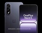 OnePlus Nord 5 采用全新设计，摄像头凸起呈药丸状（图片来源：@OnLeaks /Android Headlines）。