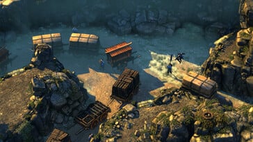 一张展示 Shadow Tactics: Blades of the Shogun 中多名角色的图片。