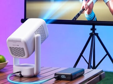Aurzen Eazze D1R Air 投影仪可由 65W+ PD USB-C 电源箱供电。