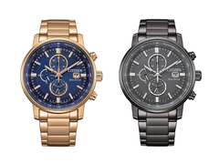 白色背景下的西铁城 CA0843-89L(左)和 CA0847-88H(右)。(图片来源:@plus9time on Instagram)