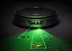 我们已经在戴森的棒式真空吸尘器上看到过这种绿色 LED 照明灯，它为人工智能摄像头提供了辅助功能（图片来源：戴森）