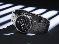 图:卡西欧 Beside BMS-300D-1AV 采用蓝宝石水晶表镜。(图片来源:卡西欧)