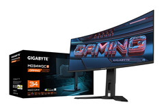 AORUS MO34WQC2 是三星新型 &quot;2.5 代 &quot;QD-OLED 面板的少数产品之一。(图片来源：技嘉）
