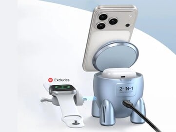 它可以同时为 iPhone 和 AirPods 充电。(图片来源：Ugreen）