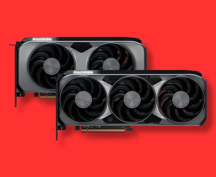 两块配备三风扇散热器的 AMD Radeon 显卡（图片来源：AMD）