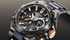 卡西欧 G-Shock MRG-B2000JS-1AJR（如图）的表带和表圈都经过类钻石碳（DLC）涂层处理。(图片来源：卡西欧）