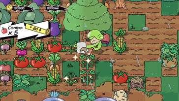 图中:Super Farming Boy 的游戏截图。