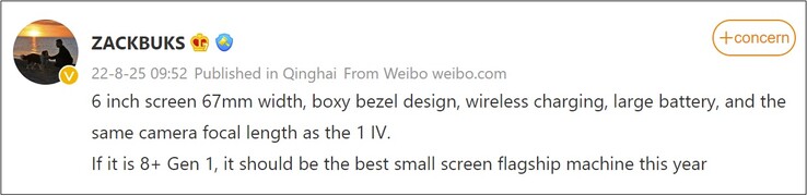 索尼Xperia 5 IV评论。(图片来源：微博--机器翻译)