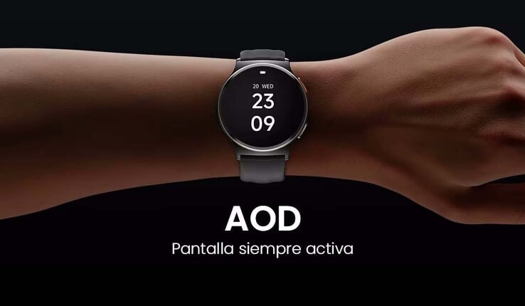 显示屏可始终保持激活状态。(图片来源：Haylou）