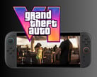 在 Switch 2 上播放《GTA 6》的模拟图（图片来源：任天堂美国公司、Rockstar Games 经编辑）