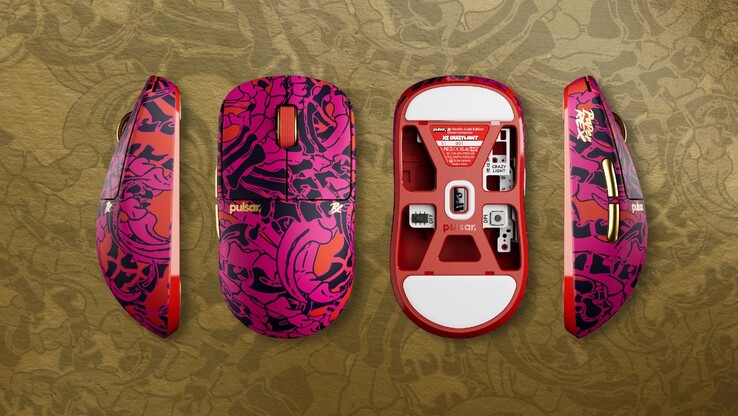 RX Pacific Gold Edition 为 Pulsar X2 CrazyLight 增添了金色装饰和橙色图案。(图片来源：Pulsar）