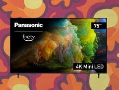 松下 W95 系列 75 英寸电视运行亚马逊的 FireOS 系统。(图片来源：松下/亚马逊，Unsplash，经编辑）