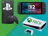 图为 Xbox、PS5 和 Switch 2 游戏机与标识（图片来源：Xbox Gaming、索尼 PlayStation、任天堂美国公司，有编辑）。
