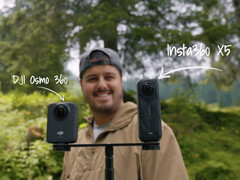 大疆 Osmo 360 和 Insta360 X5。(图片来源：Benett Graezer）