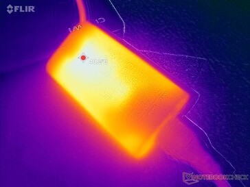 交流适配器负载时温度超过 40 C