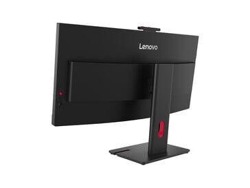 联想 ThinkVision T34WD 显示器的背面视图。 