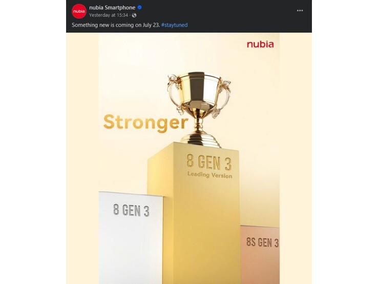 努比亚通过Facebook预告披露了升级版Z60 Ultra的全球上市日期（来源：努比亚Facebook）