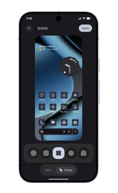 可更改应用程序图标的形状