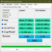 AS SSD 主电源操作