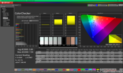 校准前的 ColorChecker（对比 P3）