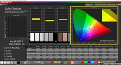 CalMAN ColorChecker（目标色彩空间DCI-P3）。
