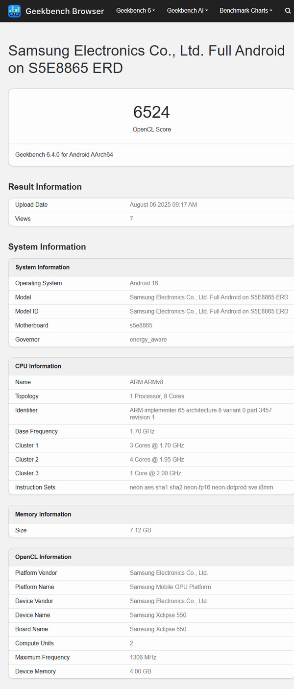 (图片来源：Geekbench）