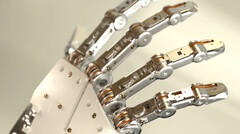 1X NEO 人形机器人使用具有 22 个自由度的手自主完成家务。(图片来源：1X）