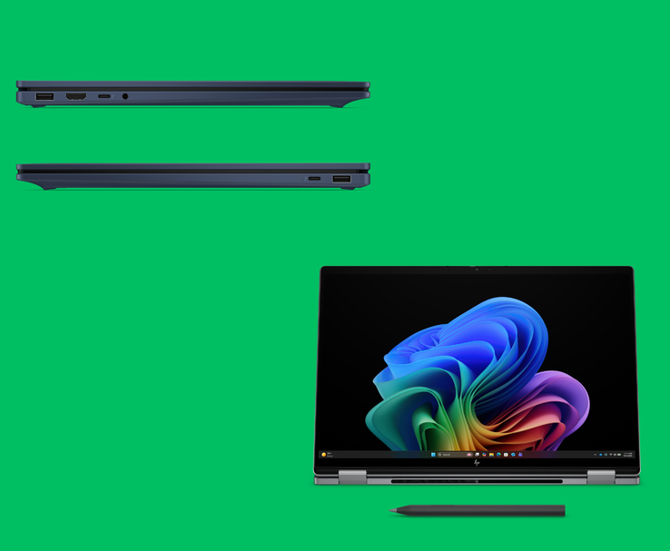 惠普 OmniBook X Flip 16 英寸二合一笔记本电脑的平板电脑模式,支持手写笔(图片来源:惠普)