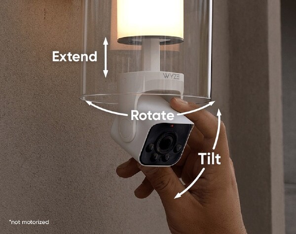 Wyze Bulb Cam 没有自动摇摄和俯仰功能。(图片来源：Wyze）