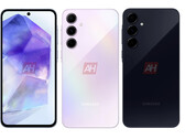 Galaxy A55 目前已泄露三种颜色。(图片来源：Android Headlines）