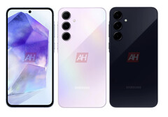 Galaxy A55 目前已泄露三种颜色。(图片来源：Android Headlines）