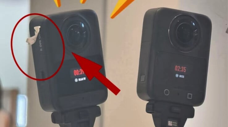 尚未发布的Osmo 360 II与Osmo 360并列，从左至右。