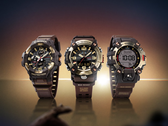 从左至右：卡西欧 GR-B300H-5A、GG-B100XMH-5A、GW-9500MH-5。