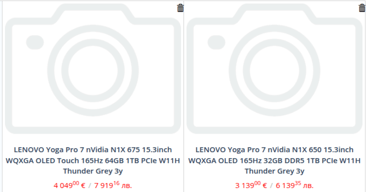 零售商泄露了两款 Nvidia N1X 机型和联想 Yoga Pro 7 的高昂价格