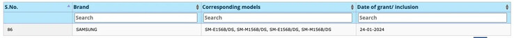 Galaxy M15 和 F15 5G 据称同步破盖。(来源：BIS via MySmartPrice）