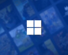 Windows 11 仍是榜单中的佼佼者。图为Steam 背景上的 Windows 11 徽标。