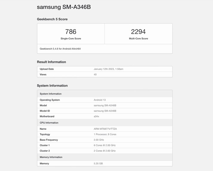 (图片来源：Geekbench)