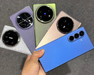 目前的书本式可折叠智能手机，包括最近的 X Fold5、Find N5 和Galaxy Z Fold7，从左到右。(图片来源：小白评测）