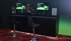 Nvidia 展示 RTX 50 系列台式机和笔记本电脑，暗指印度市场潜力巨大。(图片来源：Notebookcheck）