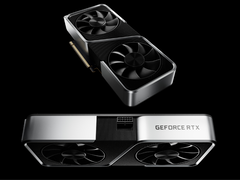 GeForce RTX 3060 Founders Edition GPU 的渲染图